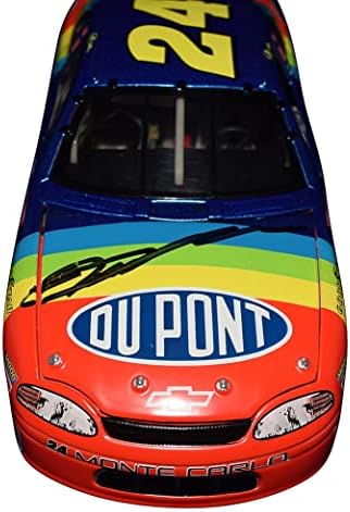 Автограмиран 1999 година effеф Гордон 24 Дупон Расинг Виножито Воин Гроздобер Ретка потпишана акција 1/24 Скала NASCAR DIECAST CAR со