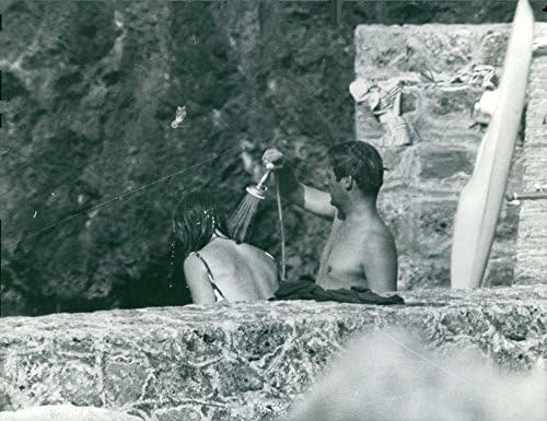 Гроздобер фотографија на принцезата Маргрит и Питер Ван Воленховен капење.