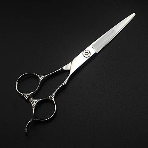 Ножици за сечење на косата, 6 -инчен професионален Јапонија 440C челична цветна рачка за коса ножици за фризури за слабеење бербер сечење