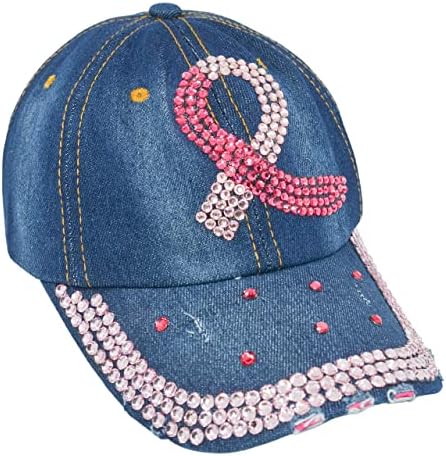 Попфизи Блинг капа за жени, забавно бејзбол капа на Rhinestone, искривена вознемирена тексас капа, подароци за блинг за жени