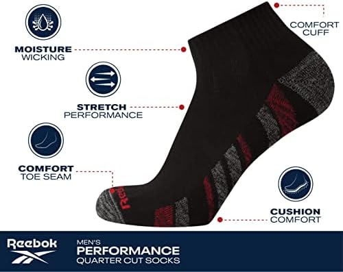 Атлетски четвртини чорапи на Рибок со удобност во перница
