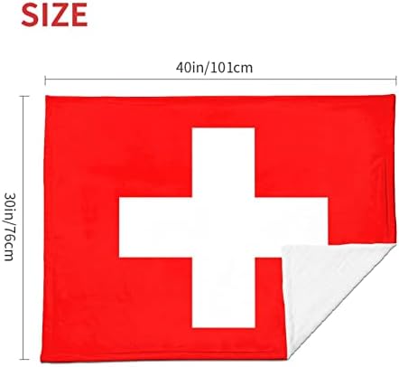 Знаме на Швајцарија ќебиња за тресење Супер меко бебе удобно ќебе за бебиња за бебиња ватенка 30 x40