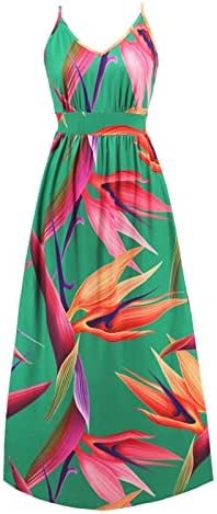 Летен Макси Фустан За Жени Жени Лето Елегантен Фустан Против Вратот Цветно Печатење Краток Ракав Фустан За Планинарење Со Линија