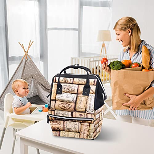 Вински Тапи Торби За Торби За Пелени Ранец За Мумии Торба За Пелени Со Голем Капацитет За Нега На Бебиња