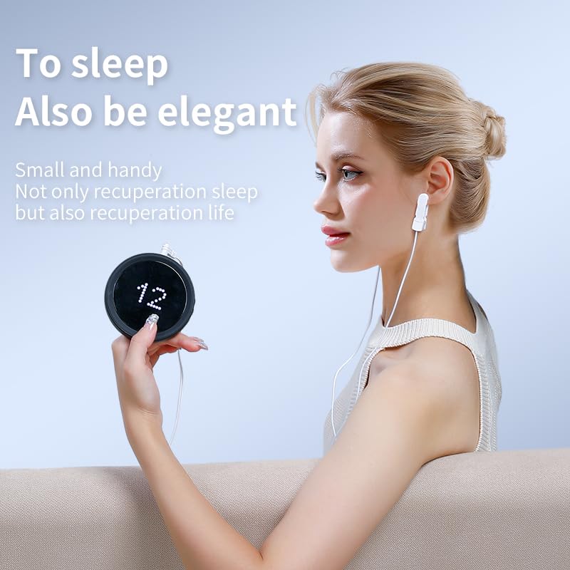 Ces Microcurrent Интелигентен Уред За Помош При Спиење-Дизајн На Клип За Уши Против Капки-Прилагодување На Фреквенцијата На 24 Нивоа - Ублажување На Несоница, Вознемиреност