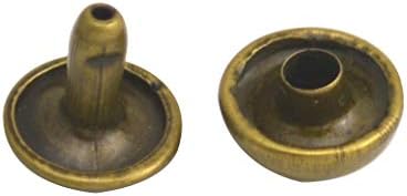 Wuuycoky бронзена двојна капа за метални метални метални метални капачиња од 9мм и пост 8мм пакет од 60 комплети