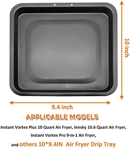 Воздушна тава за капење за инстанци Вортекс плус Cosori 10QT Air Fryer рерна, 2 парчиња Премиум правоаголна лента за капење на масло за не -стакло