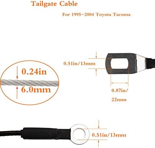 Tailgate Support Cables Set-Tailgate Cables Assembly-Tailgate Cables Pair Set Replacement 65770-04030 6577004030 38531 for 1995-2004