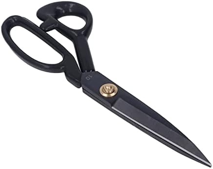 Ножици за шиење, заоблена рачка црна избалансирана тежина на ткаенини ножици со манган челик железо ергономски дизајн за кожа