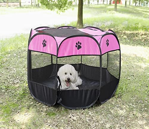 Мека преклопна миленичиња шатор со миленичиња 8-панел куќа миленичиња Плејпејн одгледувачница Дениер Оксфорд крпа за кучешки зајаци