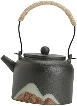 Jardwe 1pc црна грнчар јапонски чајник гроздобер канцеларија декор керамички чај сад керамички чај чај керамички чај, керамички кафе тенџере гроздобер