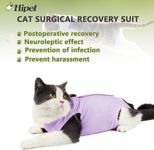 Обнова за обновување на хирургија на хипет мачки за абдоминални рани или заболувања на кожата, замена за е-јака и конус, мачки по операција