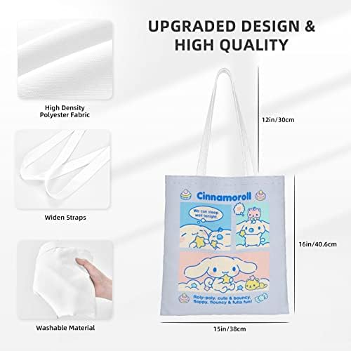 Tawvnuh аниме торба торба за жени и девојки симпатична естетика козметичка торба за еднократна употреба платно за шминка торба торба за салата