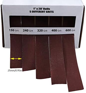 Партија од песок од 5 парчиња Meichoon, абразивна пакет со разновидност на хартија со диспензерот- 150, 240, 320, 400, 600 GTIN