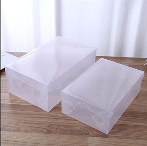 Пластична кутија за чевли на Anncus 10 парчиња транспарентни чисти кутии за складирање на чевли за чевли на кутии за кутии за