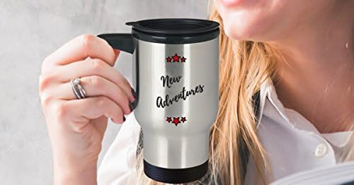 Смешна чаша за патувања - Нови авантуристички кригла - смешни чаши за патувања за жени - Смешни чаши за патувања за мажи - Кригла за патувања