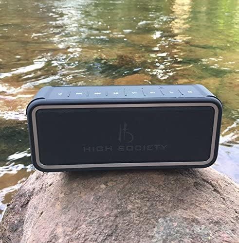 Високо општество akeејкбокс на отворено водоотпорен водоотпорен прашина од изобилство на шок -отпорен преносен пловечки звучник со Bluetooth, звучници за патувања, музи