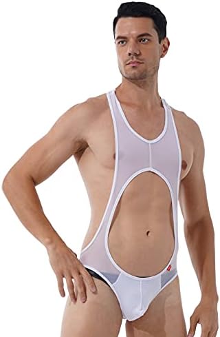 Acsuss mens кратко време геј џокер -меш меш тела тела еротски синглови за борење на долна облека