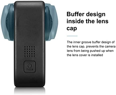 Капа на капакот на гумените леќи за GoPro Max, Puluz Soft TPU гума со двојни леќи капа за додаток GoPro Max