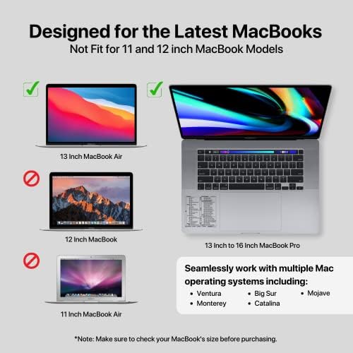 Налепница за кратенки на Mac OS, кратенки за кратенки за тастатура по приклучок за винил налепница за 13-16 инчи MacBook Pro/Air, компатибилен