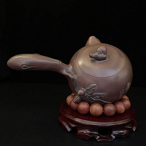 Кинеска нишка чајничка глина вештачка скулптура чиста рачно изработена занаетчиски подарок танг ју тенџере 6.8oz