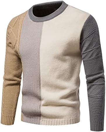 Dudubaby mens плетена џемпер и зимска обична плетена цврста боја украсна шема џемпер плус џемпери со големина