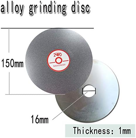 Диск за полирање на дијамант Baxiongdi Диск 6 150мм 6-инчен дијамантски обложен рамен диск на дискот за инсталација на дискот за