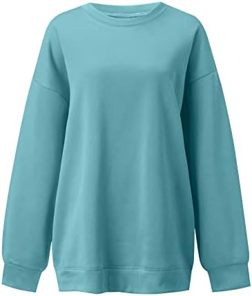 Маичка за џемпери за жени лабава вклопена скок на врвови со долги ракави пад на врвовите лабави маици блузи врвови на улична облека пуловер