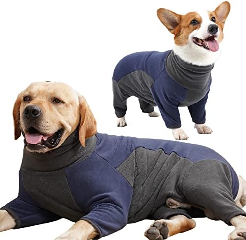 Омопи куче Онси, пижами на кучиња руно, целосна костум за телото на ветерници за зимско пријатно пуловер куче, облека за кучиња