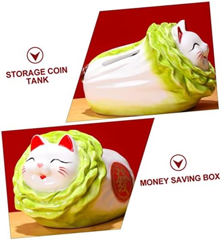 BESTonZON Lucky Cat Piggy Bank Cat Box Toy Kid Piggy Bank Vehicle Toys 1pc Cat Box Piggy Bank Maneki Neko Ceramic Tinplate Piggy
