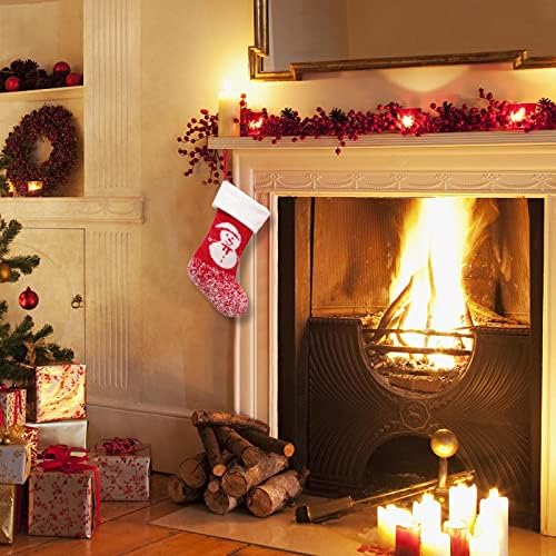 Божиќни висечки украси од таванот Божиќни чорапи крпа Божиќна чорапска торба и Божиќни висечки чорапи за украсување на забави