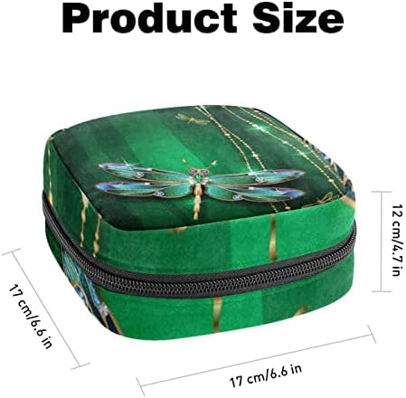 Санитарна торба за складирање на салфетки, торба за период, торба со тампон, торба за шминка, животинска зелена шема