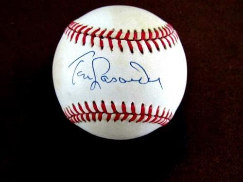 Томи Том Ласорда Ла Доџерс Менаџер на Хоф потпиша автоматски гроздобер на бејзбол ЈСА - автограмирани бејзбол