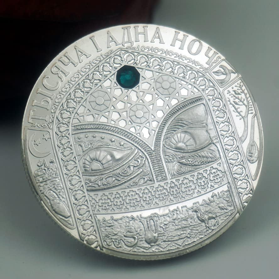 Белорусна монета комеморативни монети со дијамантски комеморативни монети, надворешни трговски монети, сребрени монети светски бајки