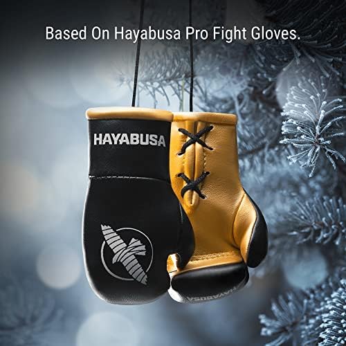 Хајабуса мини боксерски ракавици, боксерски подароци за мажи и жени - црно/злато