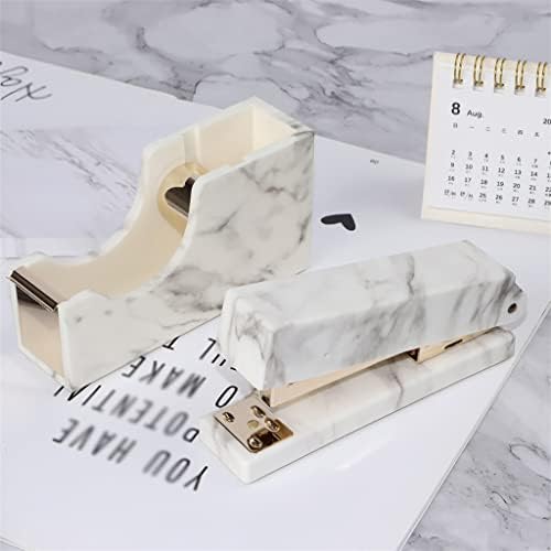 JFGJL Office School Decor Decories Merble Office Supplies Поставете златен мермер спојлер и сет за диспензери за ленти