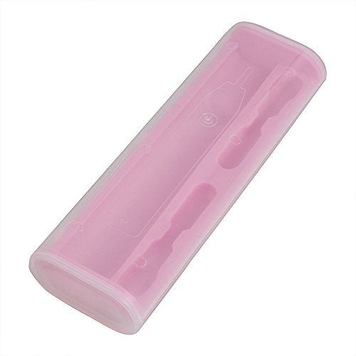 Пинк-розова пластична кутија за патување со торба за носење одговара на Braun Oral-B Pro 1000 / Vitality / Pro-Health Precision