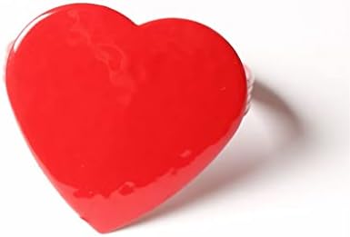 Xjjzs 6pcs Голема црвена боја во форма на срцев ден на в Valentубените, салфетка, салфетка прстенка прстенен прстен за уста, крпа