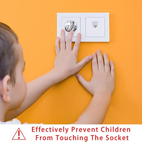 24 пакувајте ги безбедносните капаци за безбедност на електричен заштитник на детето, приклучоци за излез на белиот приклучок за бела тигарска шема