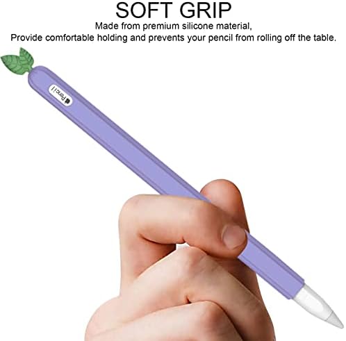 Случај за 2 -та генерација на моливчето со јаболко, ракав за ipencil, симпатична овошје дизајн силиконски меки заштитни додатоци за покривање,