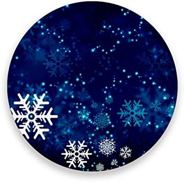 Божиќ Нова Година Зимски Снегулки Апсорбирачки Керамички Подлоги За Пијалоци, Смешни Подлоги Отпорни на Топлина, Плута База На Подлога Од