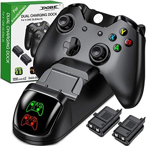Добе Xbox Еден Контролер Полнач, 2x1200 mAh Полнење Xbox Еден Контролер Полнач Батерија Пакет За Xbox Еден/Xbox Еден S/Xbox Еден X/Xbox
