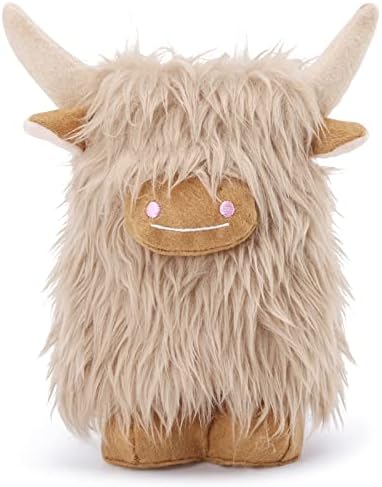 Upltowtme Highland Cow Gnomes роденденски украси подароци крем шкотски том декор фарма куќа нордиска џуџе дома теле телес гном стада