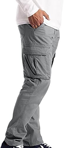 Wenkomg1 Baggy товарни панталони за мажи спортски риболов пакувања Работни панталони пешачење со права панталони за нозе со џемпери