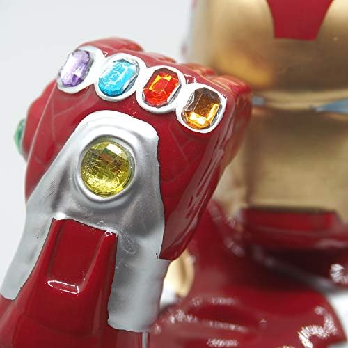 Marvel SAN3232 Iron Man Piggy Bank, Infinity Stone, црвен, 5,5 инчи