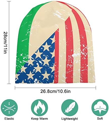 Американско и италија ретро знаме унисекс -капаче меко топло череп капа за пулвер капа за спиење трчање случајно