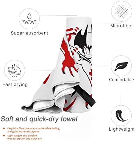 Unsuyu аниме Devilman-Crybaby Microfiber крпа за брзо сушење Супер апсорбирачки меки рачни крпи модни рачни крпи 16x31.5in