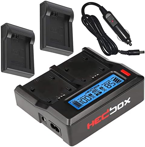 Hedbox RP-DC50 / FW50 Две NP-FW50 батерија во стилот и RP-DC50 комплет за двојни полначи-може да се користи со алфа-камери