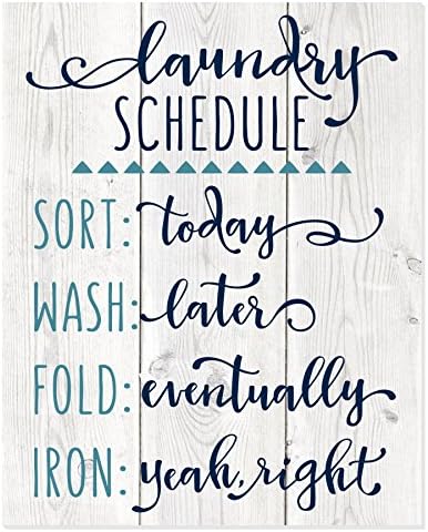Распоред за перење алишта со варосани рустикално дрвен wallиден знак
