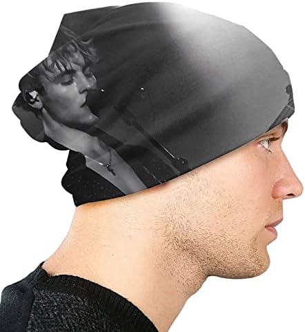 Рос Линч череп капа за плетење, топли зимски летни плетени капи за мажи и жени црно